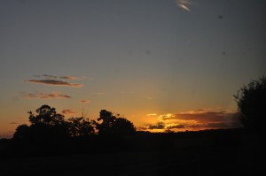 Day 539: Another Wednesday, another sunset-from-the-train shot. A rather spectacular sunset following a day of downpours