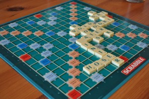 Day 86: Unplugged evening entertainment - no TV, no phones - just good old-fashioned board game fun: Scrabble, Monopoly and cards