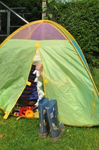 Day 155: Spending time with my friend and her children, who had a brilliant time playing in a tent in the garden while we caught up on each other's news. No photo of us unfortunately - we were too busy chatting!