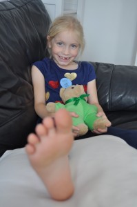 Day 158: Finding out that Mimi hadn't broken her foot after an eventful trip to A&E for an X-Ray. Thankfully just badly bruised (and she was very brave while she was there)