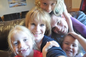 Day 178: A family selfie on our last morning in Cornwall - the only photo of all 5 of us together. Lots of giggles trying to get this shot to work!
