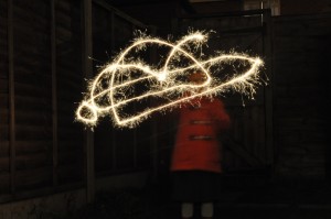 Day 246: We weren't able to make it to a fireworks display this year, so we had a bit of fun in the back garden with some sparklers instead