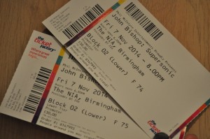 Brilliantly funny evening with my husband watching John Bishop at the NIA in Birmingham