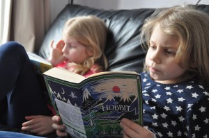 Day 347: I introduced Ella to 'The Hobbit' today as she has run out of things to read. Can't wait to re-experience the magic with her.