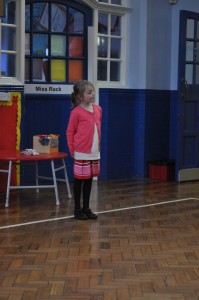 Day 372: Watching Ella in her acting debut. She was an awesome teacher (seen here in the photo), ballerina and orphan. So proud of how confidently she spoke her lines and how much she got into each character, expressions and everything :)