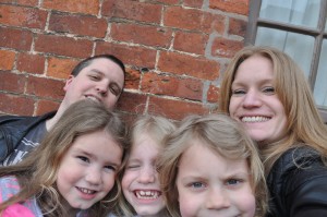 Day 396: We only get one full day a week together as a family, even in the Easter holidays, so we try and make the most of it by going out for the day. This is a family selfie of us all at Shugborough Farm on Easter Sunday :)