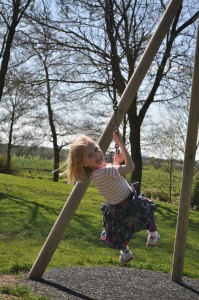 Day 409: The girls and I discovered and explored a new park today. The zip-wire was the definite favourite!