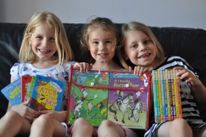 Day 481: The girls got brilliant school reports, and as is now becoming a tradition, they got new books each as a reward for working so hard and trying their best. I think their smiles show how thrilled they are!