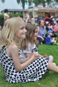 Day 487: Spending the afternoon at Party in the Park in Stafford, getting our faces painted and watching a fantastic juggler/entertainer who had the whole crowd laughing!