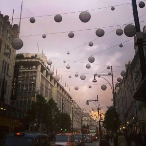 Day 245: Had a sneaky wander down Oxford Street in between clients today and the Christmas lights are up!