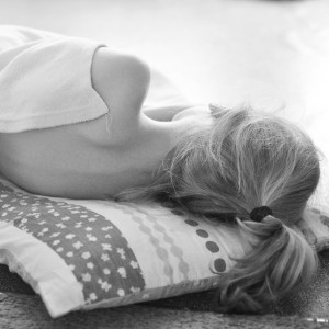 Day 488: This one woke up early this Monday morning, and camped out ont he kitchen floor until her sisters woke up so she could have breakfast. Capturing these every day, ordinary moments - the stuff I'll want to remember when they are grown up - makes me happy