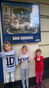 Day 348: The first day of half term dawned cold, grey and dreary...so we headed to the conema to see the Shaun The Sheep Movie. It was Mimi ad Lola's first ever cinematic experience (Ella's 3rd). Verdict? Thumbs up!